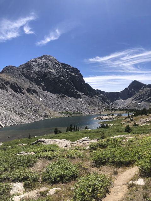 An alpine lake above treeline